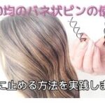 100円ショップのピンを使ったヘアアレンジ