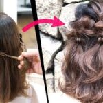 簡単！ピンなし！可愛い！編み込みで作るゆるふわハーフアップアレンジ！Half Updo|Half Up Half Down | HALF UP HAIRSTYLE