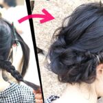 簡単！ミディアムの方オススメ！浴衣に似合う！編み込みとロープ編みで作る可愛いまとめ髪アレンジ！HOW TO: SIMPLE UPDO  |  hair tutorial| Updo Hairstyle