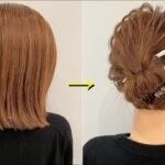 【簪ヘアアレンジ】短いボブでもできる簡単お団子まとめ髪やり方