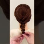 【ミディアムヘアアレンジ】ロープ編みが可愛い簡単まとめ髪のやり方#shorts