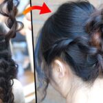 簡単！コテ巻きなし！ロングの方オススメ！三つ編みでできる！大人可愛いルーズなお団子ヘアアレンジ