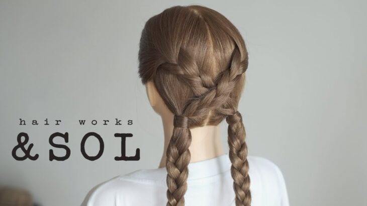 [Girl’s hairstyle] Cute hair arrangement using only braids