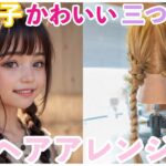 簡単子供向けヘアアレンジ！かわいい三つ編みヘアアレンジのやり方