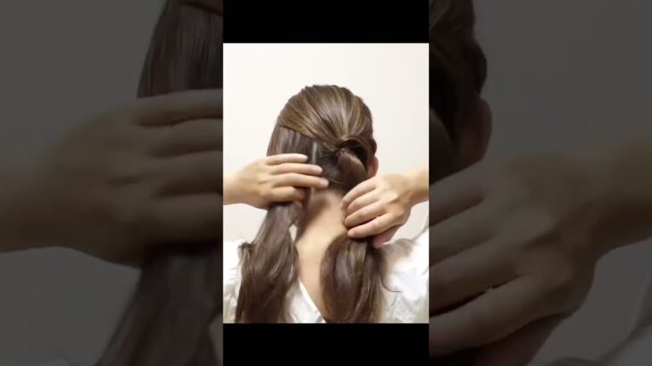 簡単 ヘアアレンジ 5分で 自分で出来る ピンなし ゴムだけ 崩れにくい #shorts #hairstyle #hairarrangement