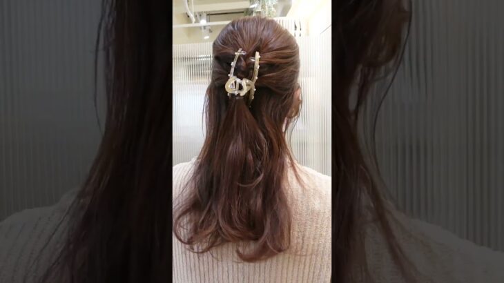 【勤務前の美容師が簡単で時短ヘアアレンジ】 NO.51セミロング～ロングの初心者でも簡単ヘアセットまとめ☆【hair jurer】#ヘアセット #ヘアアレンジ#shrots