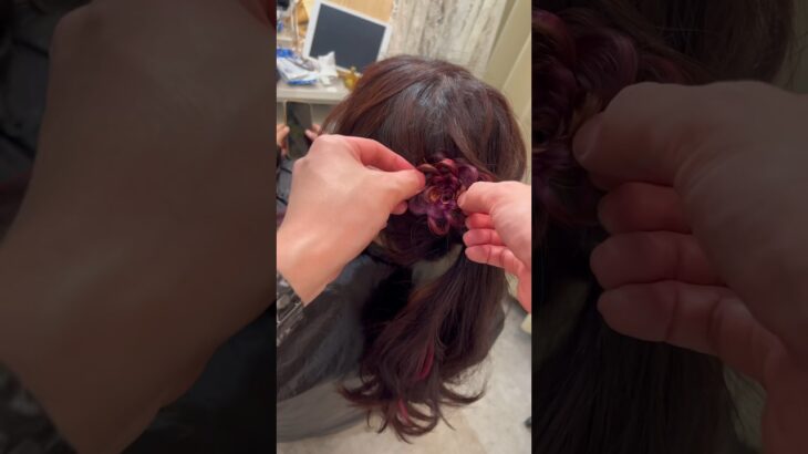 お洒落かわいポニーテール#hair #hairstyle #ヘアアレンジ #ヘアアレンジ動画 #フルールヘアやり方