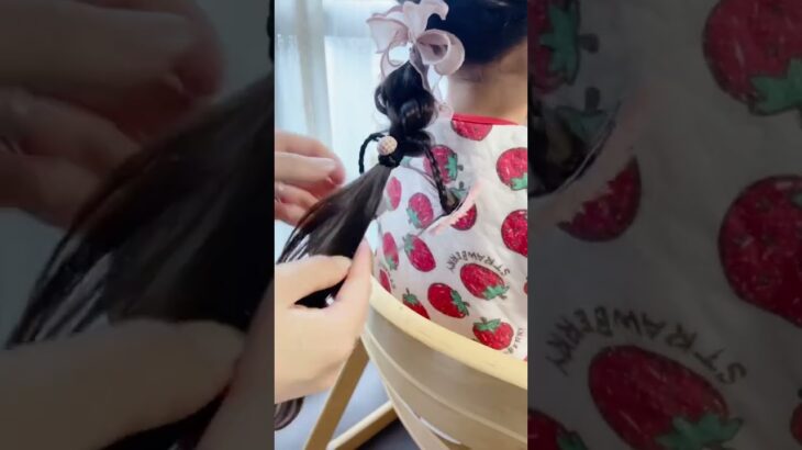 【キッズヘアアレンジ】ワンポイント解説！ハートの作り方♥️ #shorts #ヘアアレンジ #ヘアアレンジ動画 #子供 #hair #hairarrange #braids