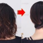 【ミディアムヘア向け ヘアアレンジ】簡単過ぎる まとめ髪 崩れにくくお洒落で帽子もかぶれる