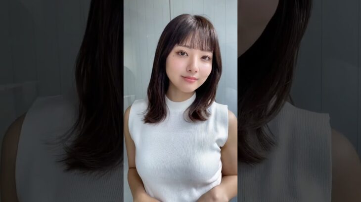 ミディアムヘアは長さのバランスが大事✨⁡レイヤーカットで巻きやすく、可愛いヘアスタイルに♪⁡#レイヤーカット