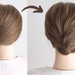 [ミディアムヘアの簡単ヘアアレンジ]ヘアゴムとU字型かんざしで出来るまとめ髪 / Easy Hairstyles with Chop Sticks