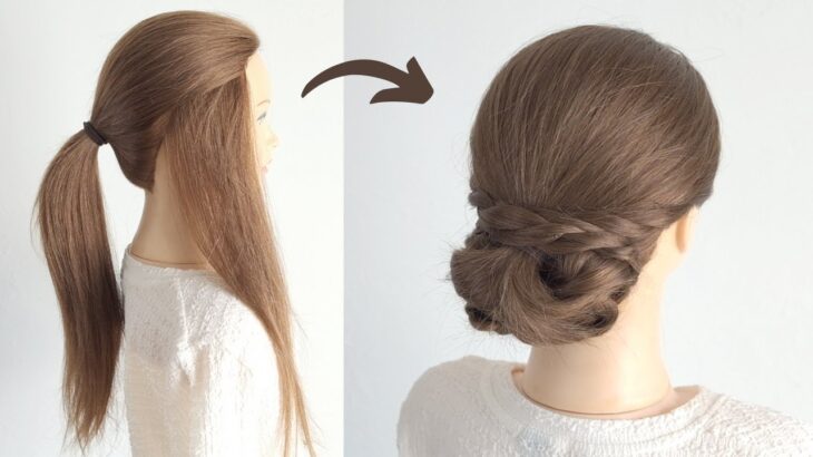 [ヘアアレンジ]三つ編みで作るロングヘアのまとめ髪 ll Braid Updo Hairstyle for Long Hair