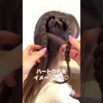 【バレンタインデーにハートヘア】#子供ヘアアレンジ #ヘアアレンジ #ハートヘア #バレンタインヘア