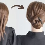 [ヘアアレンジ ミディアム] 夜会巻きコームを使った簡単シニヨンアレンジ / Easy Bun Hairstyle for Short to Medium Hair